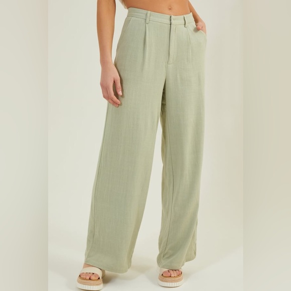 Tessa Linen Trouser Pants - Picture 3 of 6
